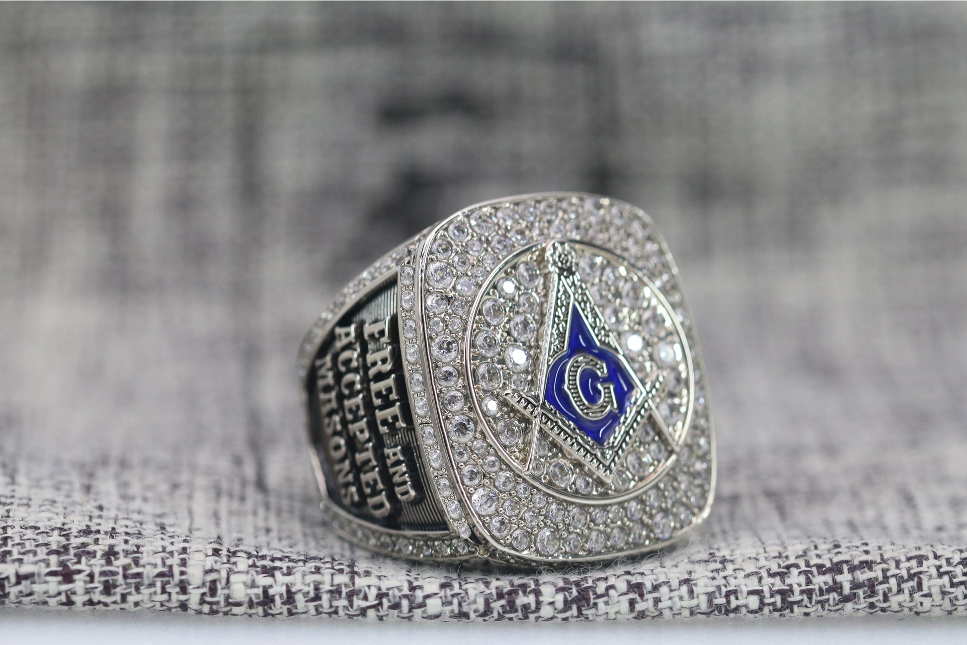 Ancient Free And Accepted Masons Ring (Eye Of The Providence) - Shine Series, Silver - Rings For Champs, NFL rings, MLB rings, NBA rings, NHL rings, NCAA rings, Super bowl ring, Superbowl ring, Super bowl rings, Superbowl rings, Dallas Cowboys