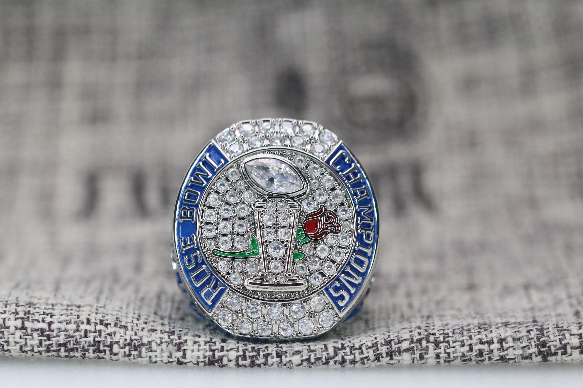 Penn State University (PSU) College Football Rose Bowl Championship Ring (2023) - Premium Series - Rings For Champs, NFL rings, MLB rings, NBA rings, NHL rings, NCAA rings, Super bowl ring, Superbowl ring, Super bowl rings, Superbowl rings, Dallas Cowboys