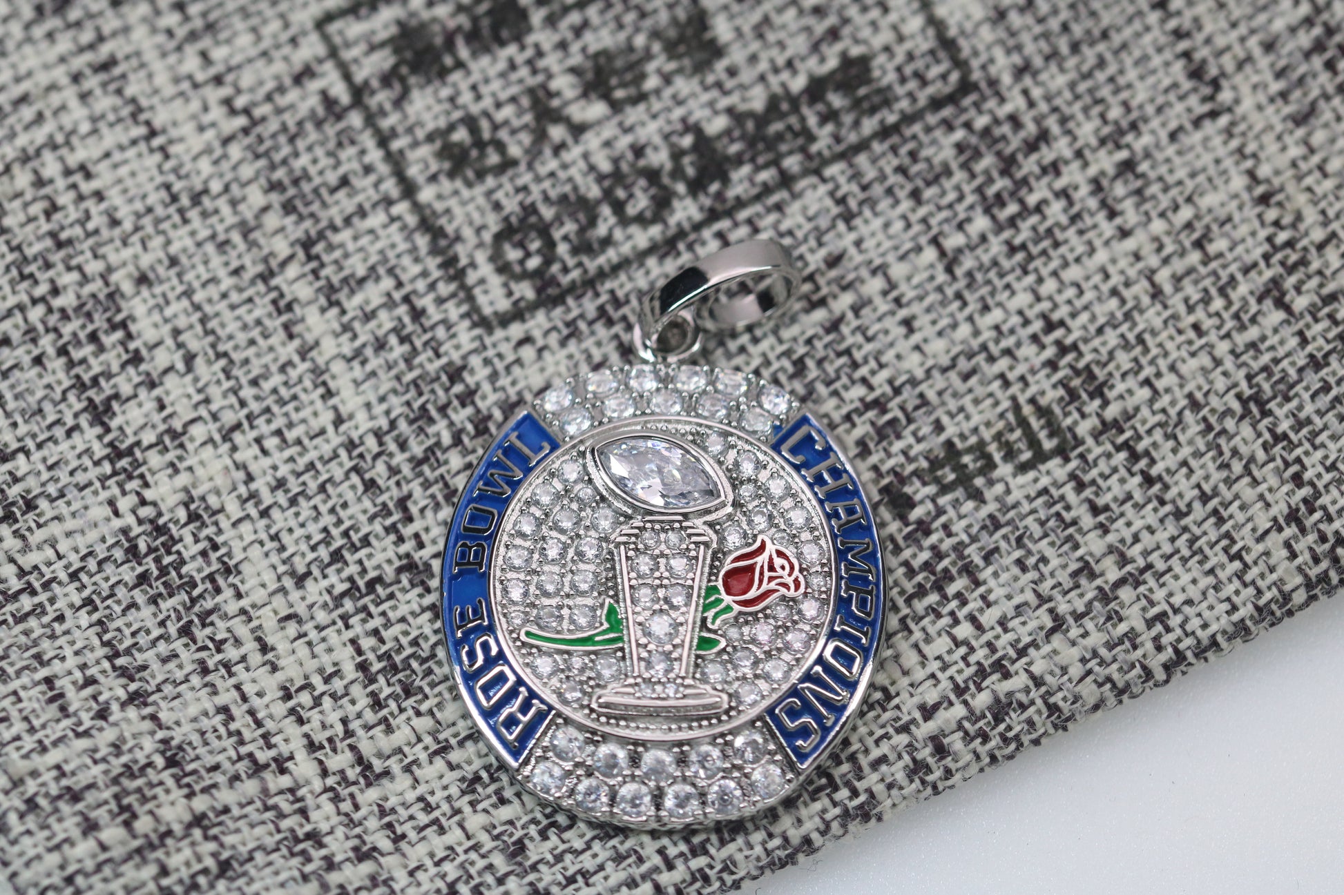 Penn State University (PSU) College Football Rose Bowl Championship Pendant Necklace (2023) - Premium Series - Rings For Champs, NFL rings, MLB rings, NBA rings, NHL rings, NCAA rings, Super bowl ring, Superbowl ring, Super bowl rings, Superbowl rings, Dallas Cowboys