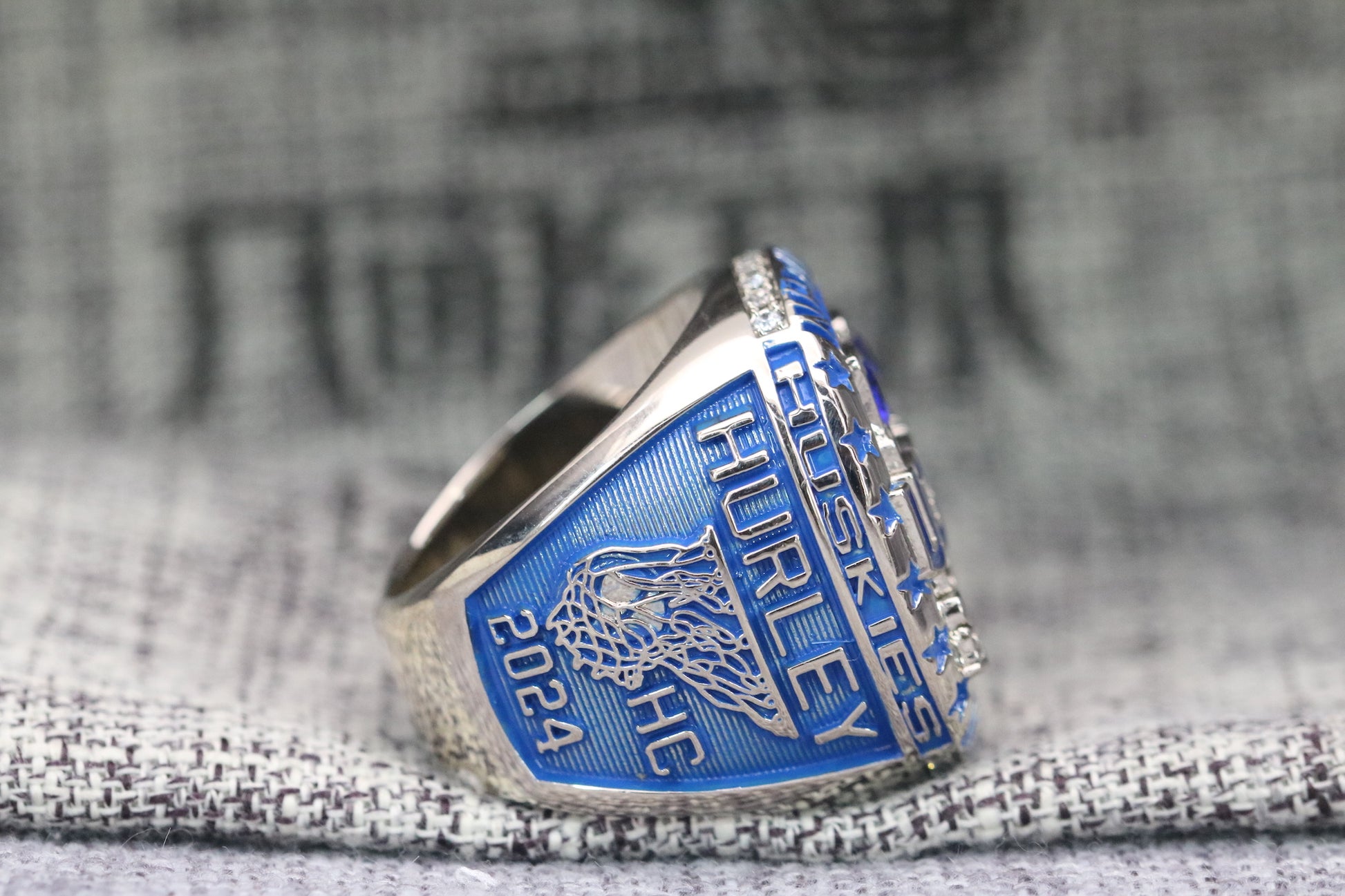 UCONN Huskies College Basketball Championship Ring (2024) - Premium Series - Rings For Champs, NFL rings, MLB rings, NBA rings, NHL rings, NCAA rings, Super bowl ring, Superbowl ring, Super bowl rings, Superbowl rings, Dallas Cowboys