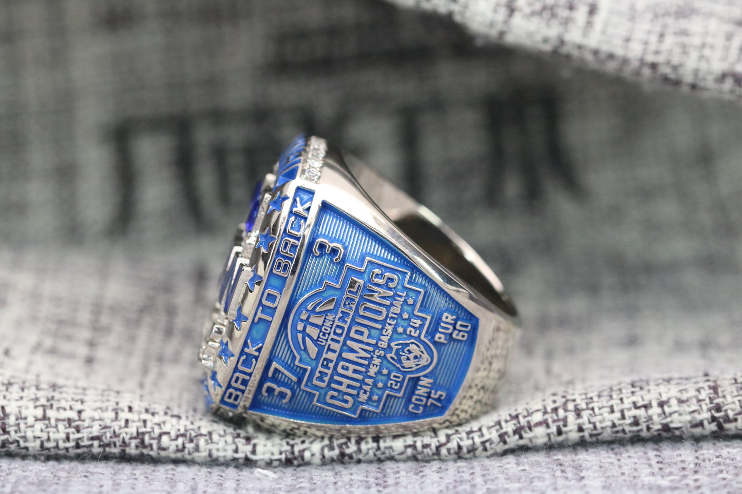 UCONN Huskies College Basketball Championship Ring (2024) - Premium Series - Rings For Champs, NFL rings, MLB rings, NBA rings, NHL rings, NCAA rings, Super bowl ring, Superbowl ring, Super bowl rings, Superbowl rings, Dallas Cowboys