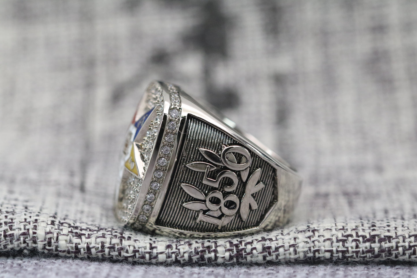 Order Of The Eastern Star Fraternity Ring (OES) - Shine Series, Silver - Rings For Champs, NFL rings, MLB rings, NBA rings, NHL rings, NCAA rings, Super bowl ring, Superbowl ring, Super bowl rings, Superbowl rings, Dallas Cowboys