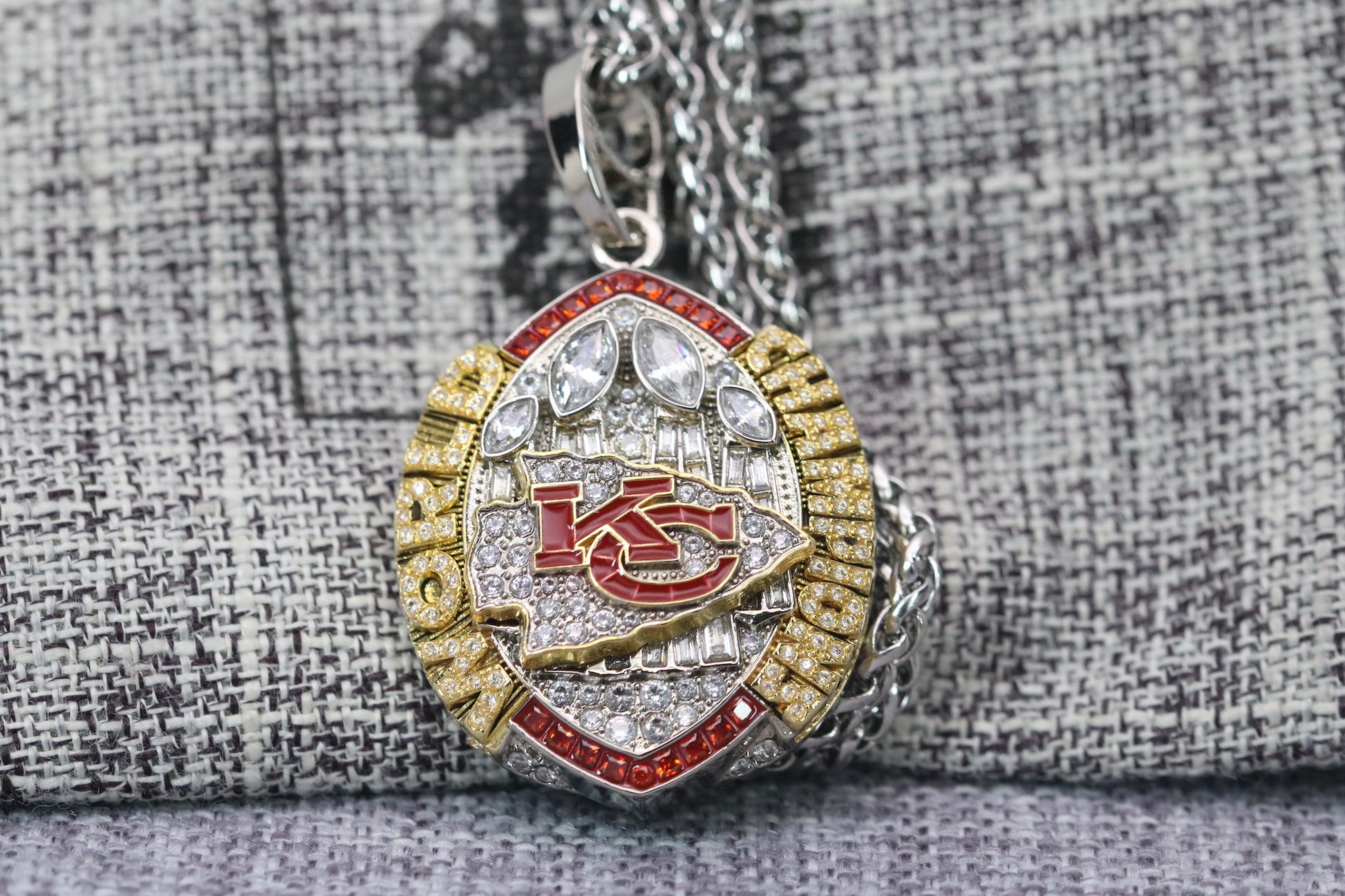 Super Bowl Pendant Necklace (2024) - Premium Series - Rings For Champs, NFL rings, MLB rings, NBA rings, NHL rings, NCAA rings, Super bowl ring, Superbowl ring, Super bowl rings, Superbowl rings, Dallas Cowboys