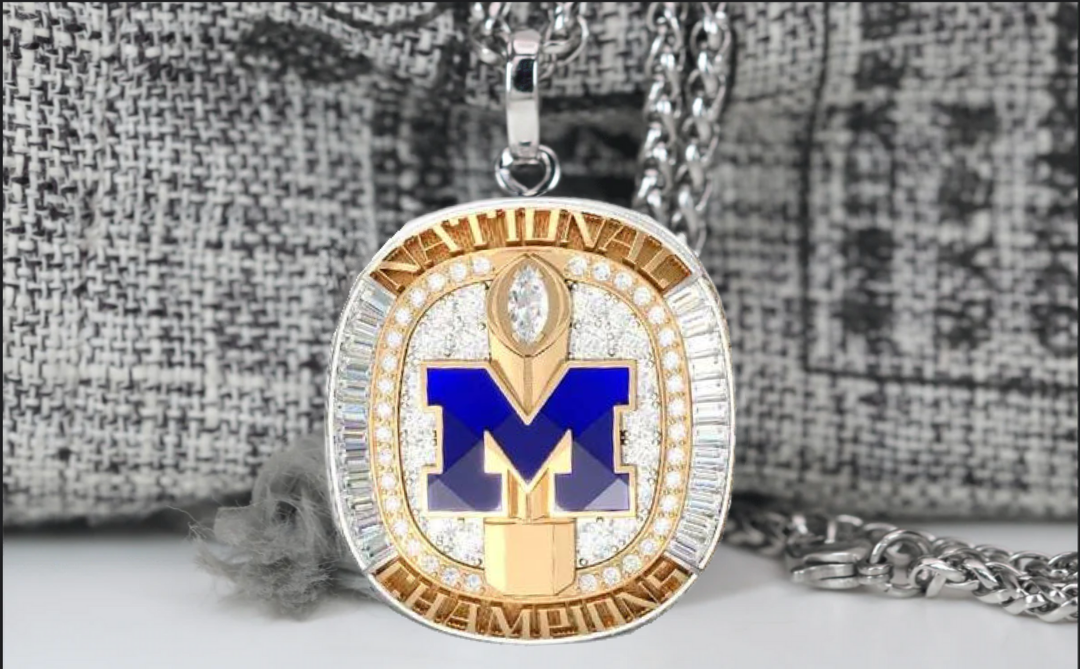 Michigan Wolverines College Football National Championship Pendant (2024) - Premium Series - Rings For Champs, NFL rings, MLB rings, NBA rings, NHL rings, NCAA rings, Super bowl ring, Superbowl ring, Super bowl rings, Superbowl rings, Dallas Cowboys