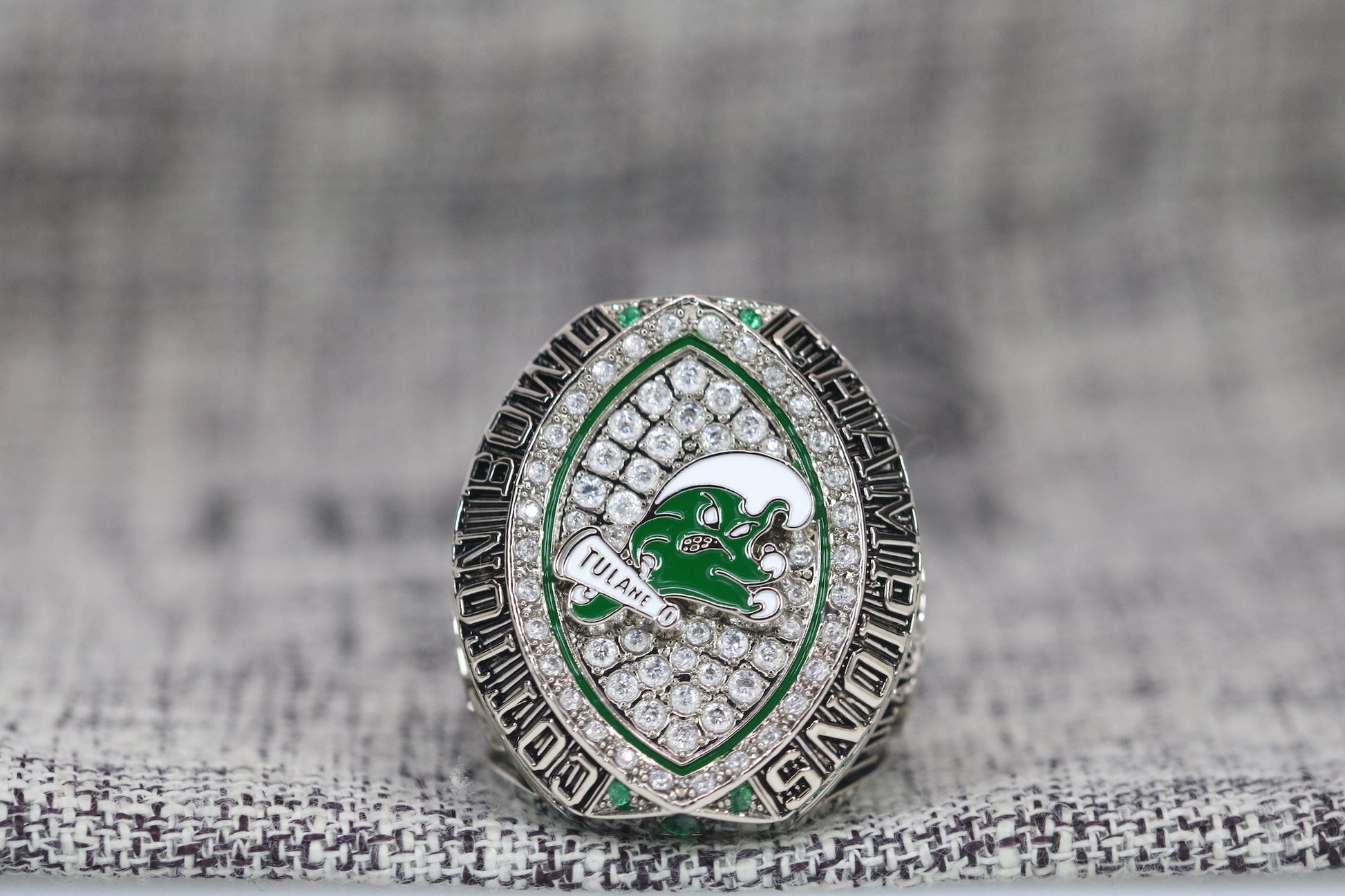 Tulane University Green Wave College Football Cotton Bowl Ring (2023) - Premium Series - Rings For Champs, NFL rings, MLB rings, NBA rings, NHL rings, NCAA rings, Super bowl ring, Superbowl ring, Super bowl rings, Superbowl rings, Dallas Cowboys