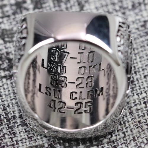 Louisiana State University (LSU) College Football Playoffs Championship Ring (2019) - Premium Series - Rings For Champs, NFL rings, MLB rings, NBA rings, NHL rings, NCAA rings, Super bowl ring, Superbowl ring, Super bowl rings, Superbowl rings, Dallas Cowboys