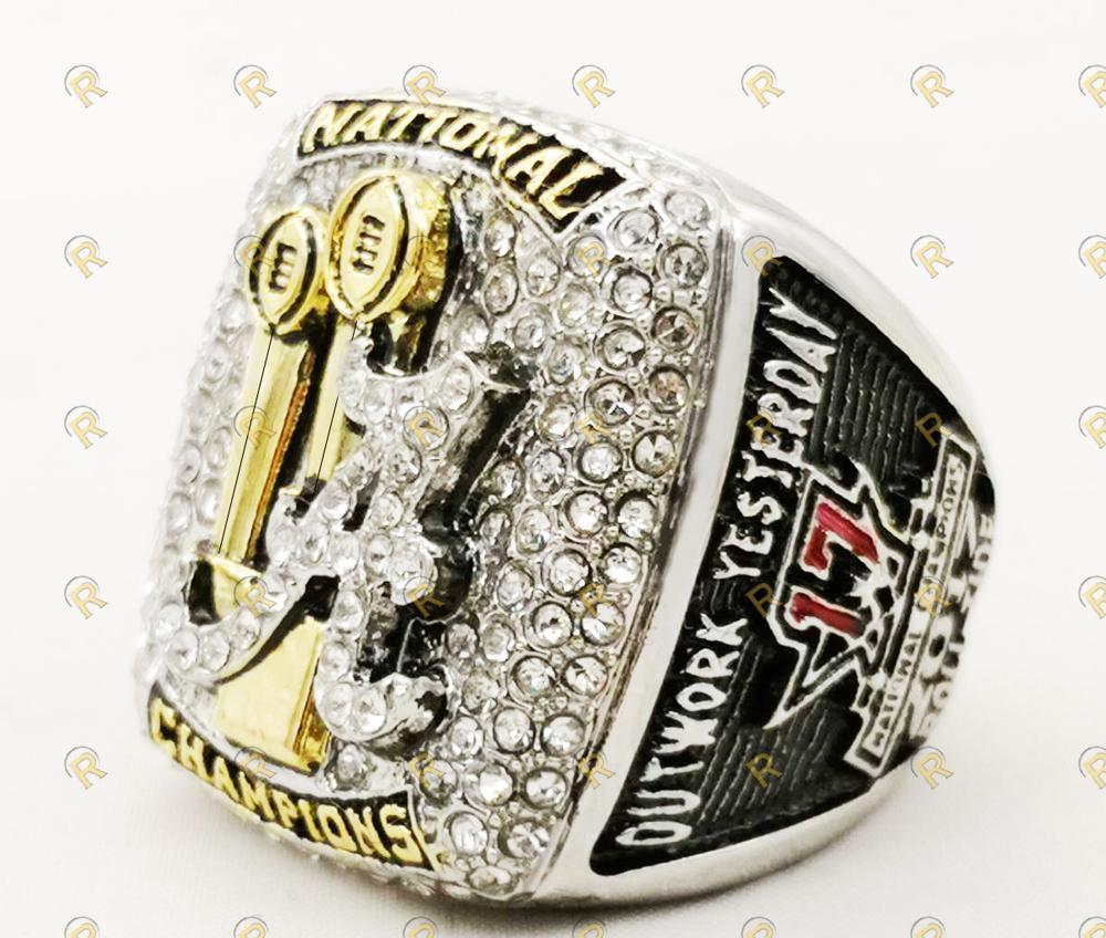 Alabama Crimson Tide College Football 6 Ring Set (1992, 2009, 2011, 2012, 2015, 2017) - Rings For Champs, NFL rings, MLB rings, NBA rings, NHL rings, NCAA rings, Super bowl ring, Superbowl ring, Super bowl rings, Superbowl rings, Dallas Cowboys