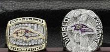 Baltimore Ravens Super Bowl 2 Ring Set (2000, 2012) - Rings For Champs, NFL rings, MLB rings, NBA rings, NHL rings, NCAA rings, Super bowl ring, Superbowl ring, Super bowl rings, Superbowl rings, Dallas Cowboys