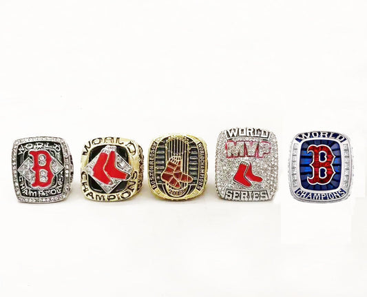 Boston Red Sox World Series 5 Ring Set (MVP, 2004, 2007, 2013, 2018) Set - Rings For Champs, NFL rings, MLB rings, NBA rings, NHL rings, NCAA rings, Super bowl ring, Superbowl ring, Super bowl rings, Superbowl rings, Dallas Cowboys