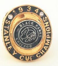 Chicago Blackhawks Stanley Cup Ring (1934) - Rings For Champs, NFL rings, MLB rings, NBA rings, NHL rings, NCAA rings, Super bowl ring, Superbowl ring, Super bowl rings, Superbowl rings, Dallas Cowboys