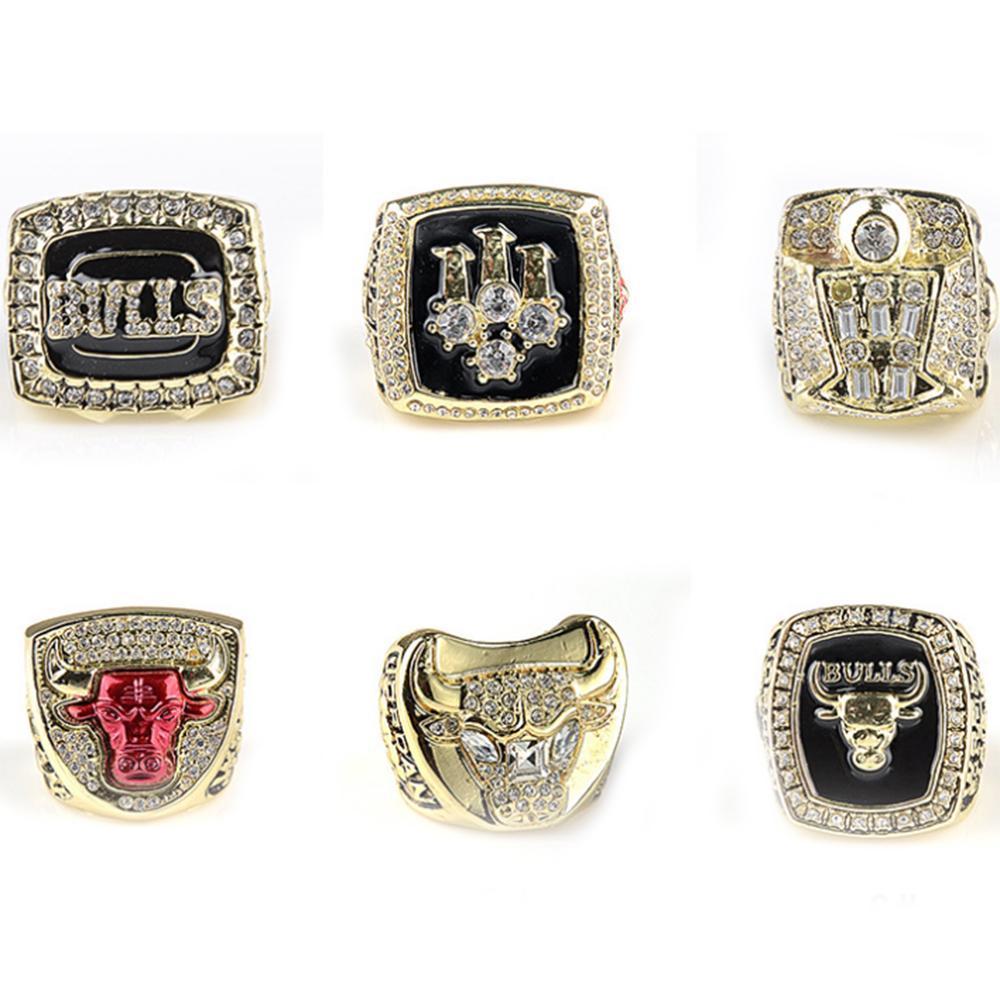 Chicago Bulls NBA Championship 6 Ring Set (1991, 1992, 1993, 1996, 1997, 1998) - Rings For Champs, NFL rings, MLB rings, NBA rings, NHL rings, NCAA rings, Super bowl ring, Superbowl ring, Super bowl rings, Superbowl rings, Dallas Cowboys