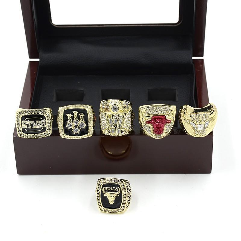 Chicago Bulls NBA Championship 6 Ring Set (1991, 1992, 1993, 1996, 1997, 1998) - Rings For Champs, NFL rings, MLB rings, NBA rings, NHL rings, NCAA rings, Super bowl ring, Superbowl ring, Super bowl rings, Superbowl rings, Dallas Cowboys