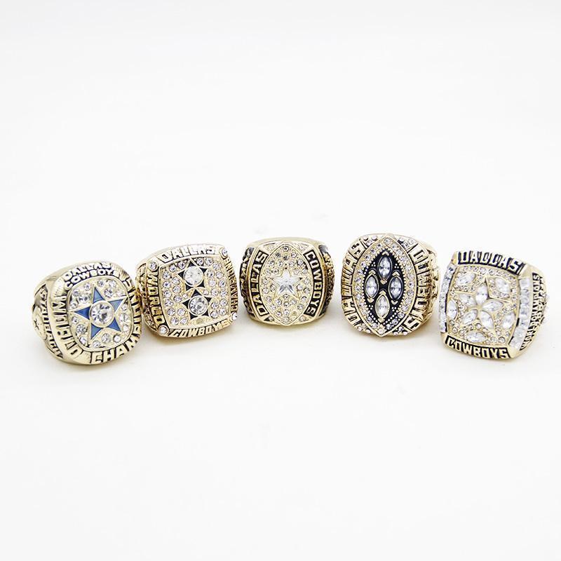 Dallas Cowboys Super Bowl 5 Ring Set (1971, 1977, 1992, 1993, 1995) - Rings For Champs, NFL rings, MLB rings, NBA rings, NHL rings, NCAA rings, Super bowl ring, Superbowl ring, Super bowl rings, Superbowl rings, Dallas Cowboys