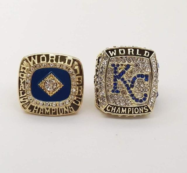 Kansas City Royals World Series 2 Ring Set (1985, 2015) - Rings For Champs, NFL rings, MLB rings, NBA rings, NHL rings, NCAA rings, Super bowl ring, Superbowl ring, Super bowl rings, Superbowl rings, Dallas Cowboys