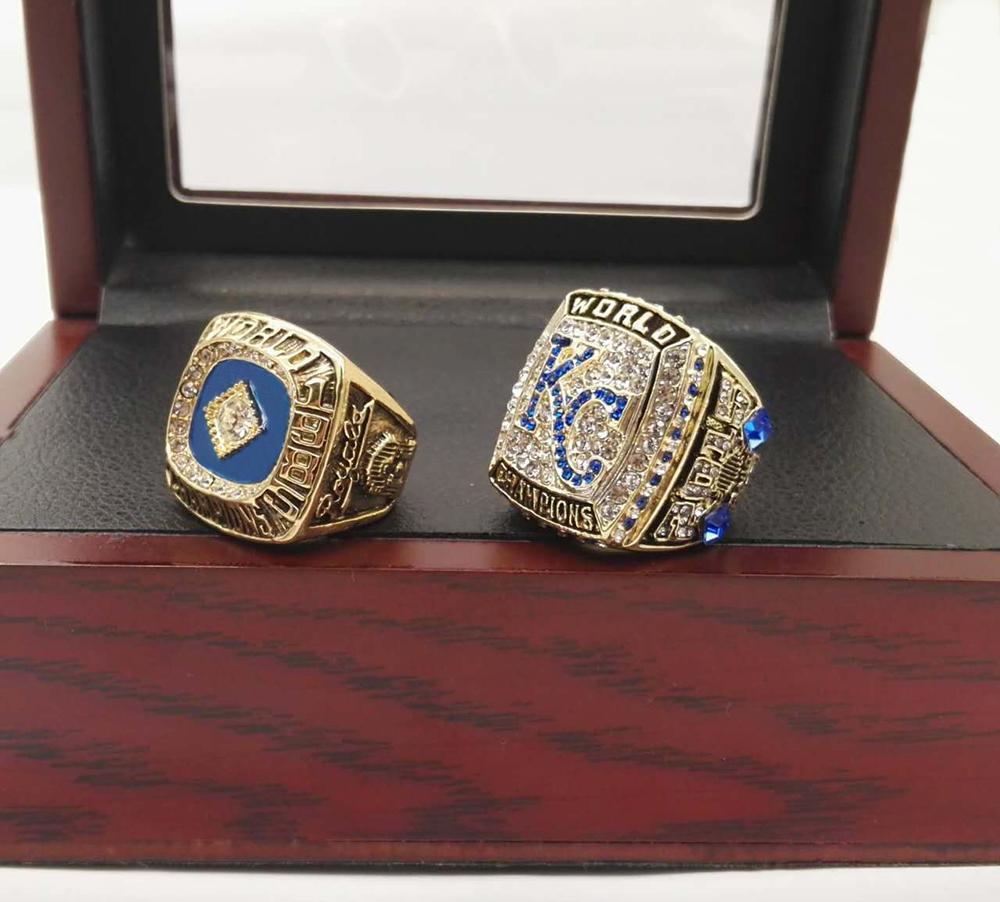 Kansas City Royals World Series 2 Ring Set (1985, 2015) - Rings For Champs, NFL rings, MLB rings, NBA rings, NHL rings, NCAA rings, Super bowl ring, Superbowl ring, Super bowl rings, Superbowl rings, Dallas Cowboys