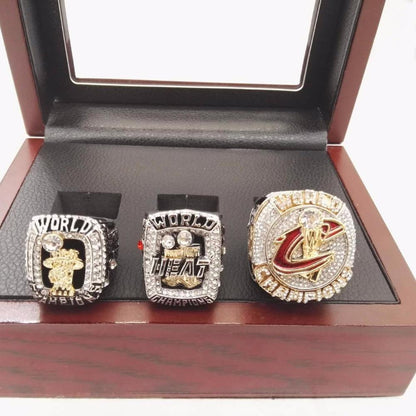 LeBron James Cleveland Cavaliers/Miami Heat NBA Basketball Championship 3 Ring Set (2012, 2013, 2016) - Rings For Champs, NFL rings, MLB rings, NBA rings, NHL rings, NCAA rings, Super bowl ring, Superbowl ring, Super bowl rings, Superbowl rings, Dallas Cowboys