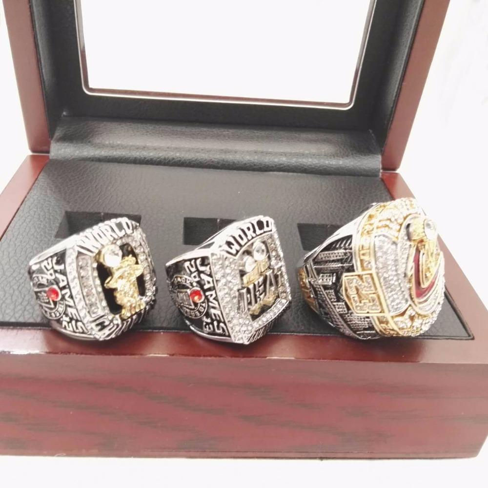 LeBron James Cleveland Cavaliers/Miami Heat NBA Basketball Championship 3 Ring Set (2012, 2013, 2016) - Rings For Champs, NFL rings, MLB rings, NBA rings, NHL rings, NCAA rings, Super bowl ring, Superbowl ring, Super bowl rings, Superbowl rings, Dallas Cowboys