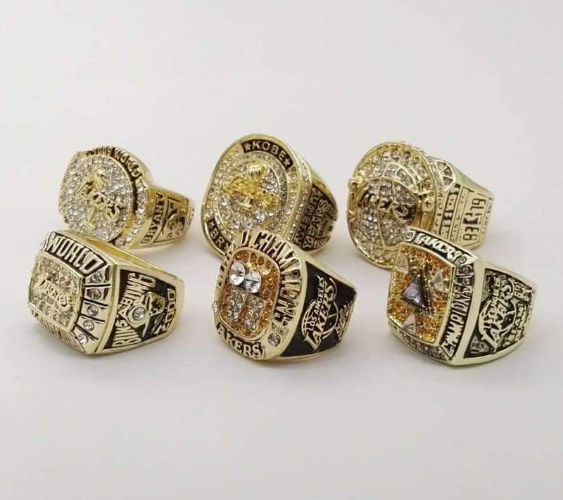 Los Angeles Lakers NBA Championship 6 Ring Set (2000, 2001, 2002, 2009, 2010, 2016) - Rings For Champs, NFL rings, MLB rings, NBA rings, NHL rings, NCAA rings, Super bowl ring, Superbowl ring, Super bowl rings, Superbowl rings, Dallas Cowboys