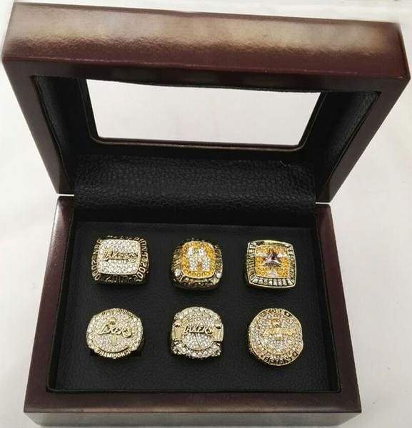 Los Angeles Lakers NBA Championship 6 Ring Set (2000, 2001, 2002, 2009, 2010, 2016) - Rings For Champs, NFL rings, MLB rings, NBA rings, NHL rings, NCAA rings, Super bowl ring, Superbowl ring, Super bowl rings, Superbowl rings, Dallas Cowboys