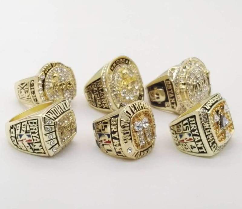 Los Angeles Lakers NBA Championship 6 Ring Set (2000, 2001, 2002, 2009, 2010, 2016) - Rings For Champs, NFL rings, MLB rings, NBA rings, NHL rings, NCAA rings, Super bowl ring, Superbowl ring, Super bowl rings, Superbowl rings, Dallas Cowboys