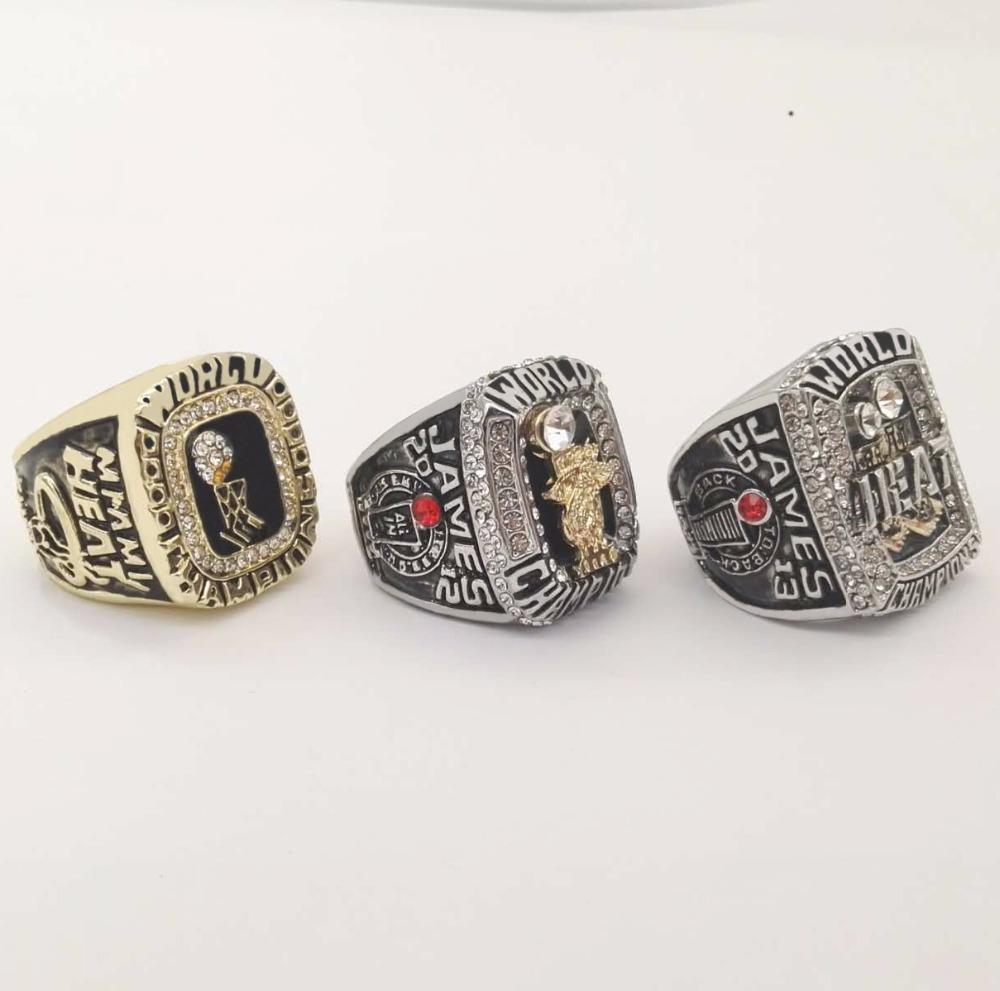 Miami Heat NBA Basketball Championship 3 Ring Set (2006, 2012, 2013) - Rings For Champs, NFL rings, MLB rings, NBA rings, NHL rings, NCAA rings, Super bowl ring, Superbowl ring, Super bowl rings, Superbowl rings, Dallas Cowboys