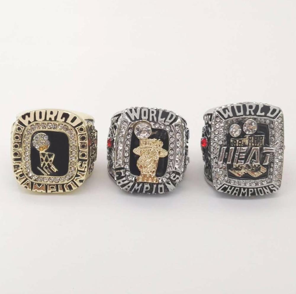 Miami Heat NBA Basketball Championship 3 Ring Set (2006, 2012, 2013) - Rings For Champs, NFL rings, MLB rings, NBA rings, NHL rings, NCAA rings, Super bowl ring, Superbowl ring, Super bowl rings, Superbowl rings, Dallas Cowboys