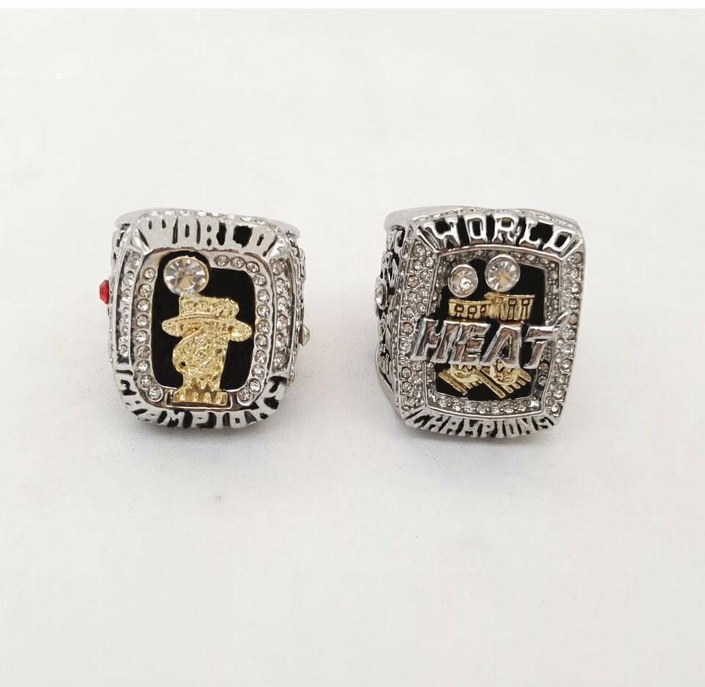 Miami Heat NBA Championship 2 Ring Set (2012, 2013) - Rings For Champs, NFL rings, MLB rings, NBA rings, NHL rings, NCAA rings, Super bowl ring, Superbowl ring, Super bowl rings, Superbowl rings, Dallas Cowboys