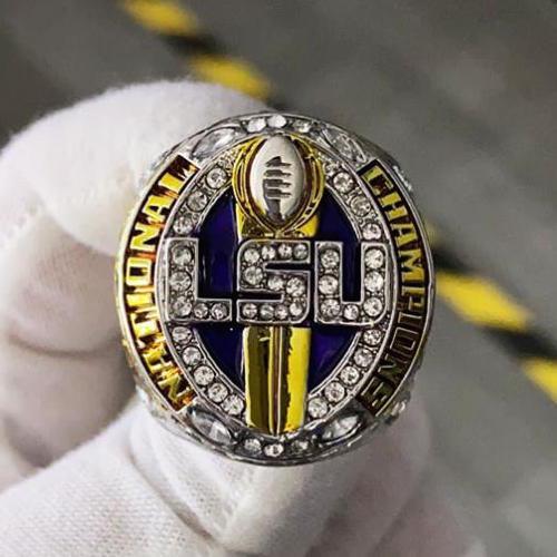 Louisiana State University (LSU) College Football National Championship Ring (2019) - Standard Series - Rings For Champs, NFL rings, MLB rings, NBA rings, NHL rings, NCAA rings, Super bowl ring, Superbowl ring, Super bowl rings, Superbowl rings, Dallas Cowboys