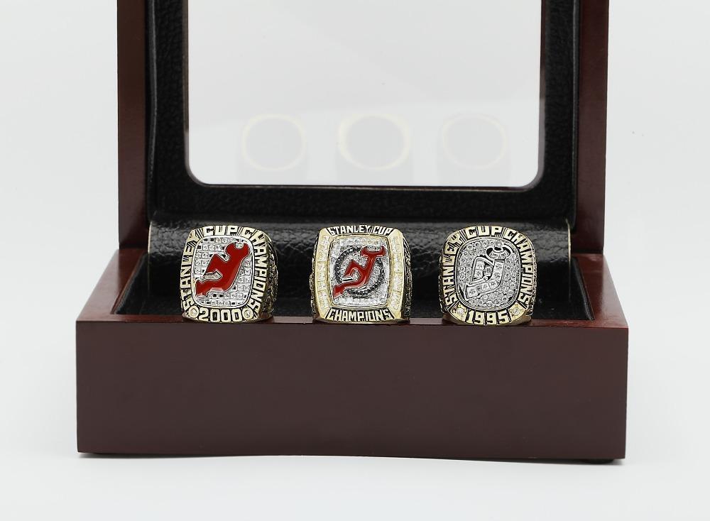 New Jersey Devils Stanley Cup 3 Ring Set (1995, 2000, 2003) - Rings For Champs, NFL rings, MLB rings, NBA rings, NHL rings, NCAA rings, Super bowl ring, Superbowl ring, Super bowl rings, Superbowl rings, Dallas Cowboys