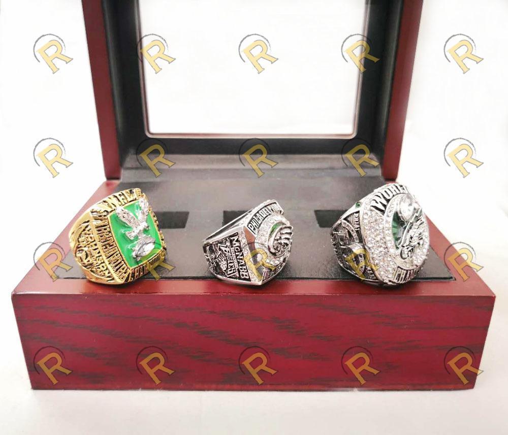 Philadelphia Eagles Super Bowl 3 Ring Set (1980, 2004, 2018) - Rings For Champs, NFL rings, MLB rings, NBA rings, NHL rings, NCAA rings, Super bowl ring, Superbowl ring, Super bowl rings, Superbowl rings, Dallas Cowboys