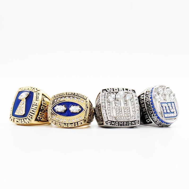 New York Giants Super Bowl 4 Ring Set (1986, 1990, 2007, 2011) - Rings For Champs, NFL rings, MLB rings, NBA rings, NHL rings, NCAA rings, Super bowl ring, Superbowl ring, Super bowl rings, Superbowl rings, Dallas Cowboys