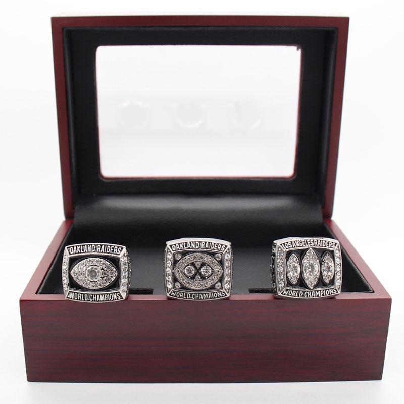 Oakland Raiders Super Bowl 3 Rings Set (1976, 1980, 1983) - Rings For Champs, NFL rings, MLB rings, NBA rings, NHL rings, NCAA rings, Super bowl ring, Superbowl ring, Super bowl rings, Superbowl rings, Dallas Cowboys