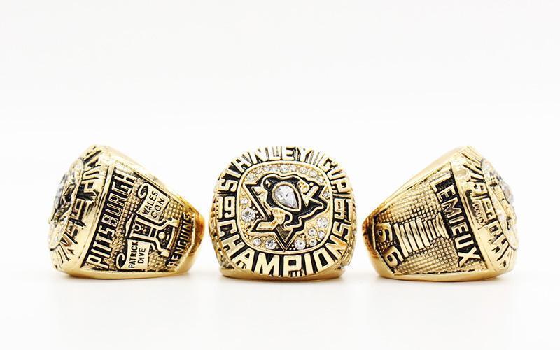 Pittsburgh Penguins Stanley Cup 5 Ring Set (1991, 1992, 2009, 2016, 2017) - Rings For Champs, NFL rings, MLB rings, NBA rings, NHL rings, NCAA rings, Super bowl ring, Superbowl ring, Super bowl rings, Superbowl rings, Dallas Cowboys