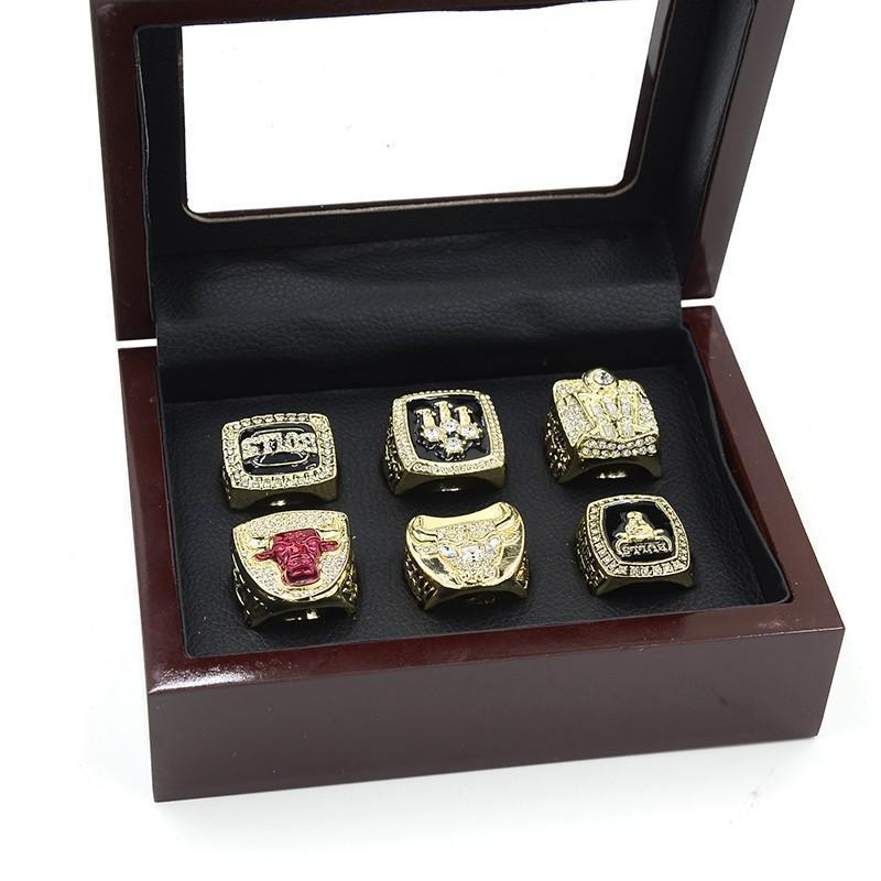 Chicago Bulls NBA Championship 6 Ring Set (1991, 1992, 1993, 1996, 1997, 1998) - Rings For Champs, NFL rings, MLB rings, NBA rings, NHL rings, NCAA rings, Super bowl ring, Superbowl ring, Super bowl rings, Superbowl rings, Dallas Cowboys