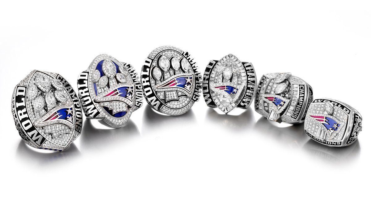 New England Patriots Super Bowl 6 Ring Set (2002, 2004, 2005, 2015, 2017, 2019) - Rings For Champs, NFL rings, MLB rings, NBA rings, NHL rings, NCAA rings, Super bowl ring, Superbowl ring, Super bowl rings, Superbowl rings, Dallas Cowboys