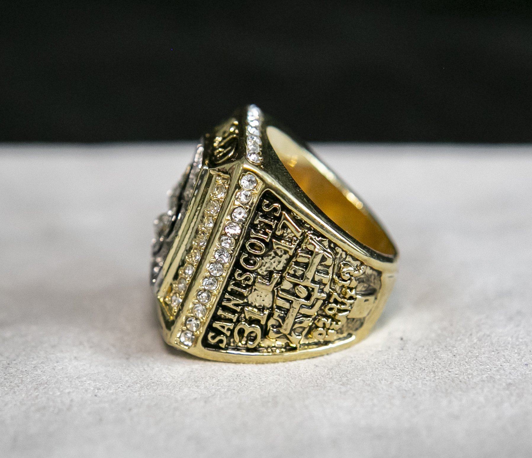 New Orleans Saints Super Bowl Ring (2009) - Rings For Champs, NFL rings, MLB rings, NBA rings, NHL rings, NCAA rings, Super bowl ring, Superbowl ring, Super bowl rings, Superbowl rings, Dallas Cowboys