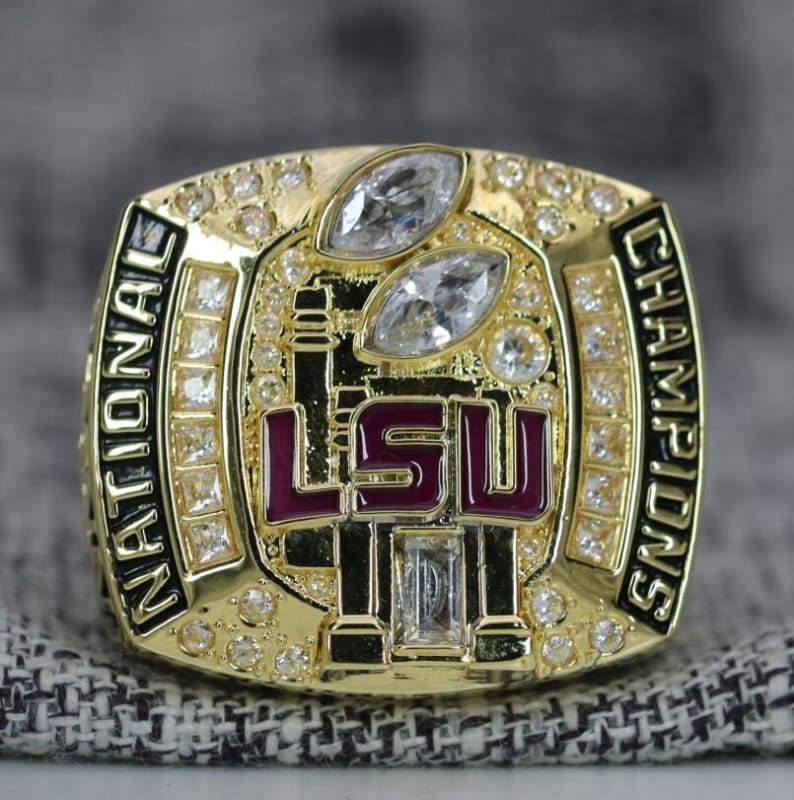 Louisiana State University (LSU) College Football National Championship Ring (2007) - Premium Series - Rings For Champs, NFL rings, MLB rings, NBA rings, NHL rings, NCAA rings, Super bowl ring, Superbowl ring, Super bowl rings, Superbowl rings, Dallas Cowboys