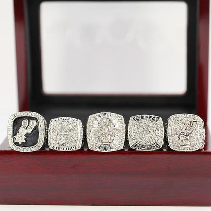 San Antonio Spurs NBA Championship 5 Ring Set (1999, 2003, 2005, 2007, 2014) - Rings For Champs, NFL rings, MLB rings, NBA rings, NHL rings, NCAA rings, Super bowl ring, Superbowl ring, Super bowl rings, Superbowl rings, Dallas Cowboys