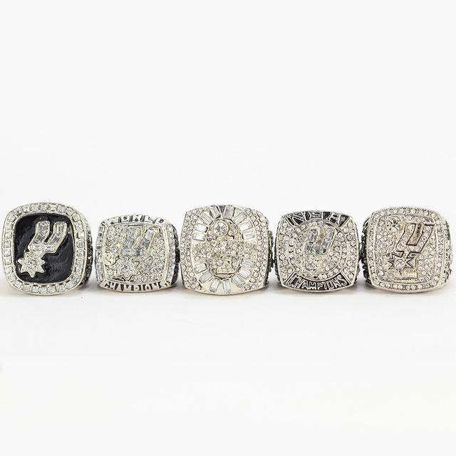 San Antonio Spurs NBA Championship 5 Ring Set (1999, 2003, 2005, 2007, 2014) - Rings For Champs, NFL rings, MLB rings, NBA rings, NHL rings, NCAA rings, Super bowl ring, Superbowl ring, Super bowl rings, Superbowl rings, Dallas Cowboys