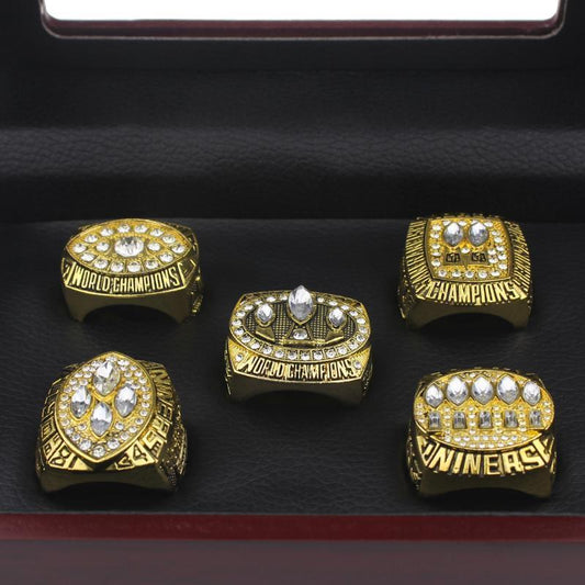 San Francisco 49ers Super Bowl 5 Ring Set (1981, 1984, 1988, 1989, 1994) - Rings For Champs, NFL rings, MLB rings, NBA rings, NHL rings, NCAA rings, Super bowl ring, Superbowl ring, Super bowl rings, Superbowl rings, Dallas Cowboys