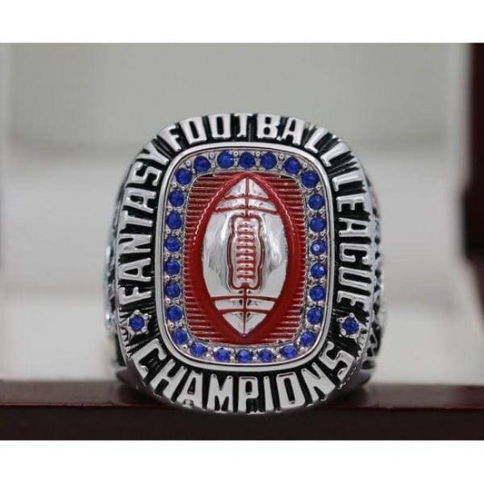 Fantasy Football Championship Ring 18k White Gold Plated (2019) - Premium Series - Rings For Champs, NFL rings, MLB rings, NBA rings, NHL rings, NCAA rings, Super bowl ring, Superbowl ring, Super bowl rings, Superbowl rings, Dallas Cowboys