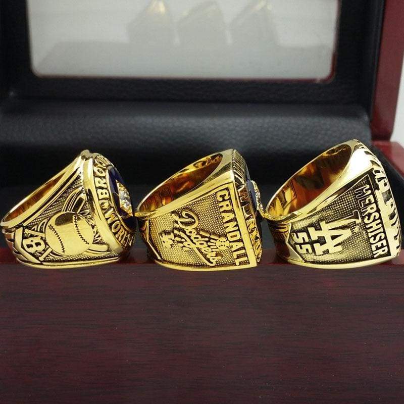 Los Angeles Dodgers World Series Ring Set (1955, 1981, 1988) - Premium Series - Rings For Champs, NFL rings, MLB rings, NBA rings, NHL rings, NCAA rings, Super bowl ring, Superbowl ring, Super bowl rings, Superbowl rings, Dallas Cowboys