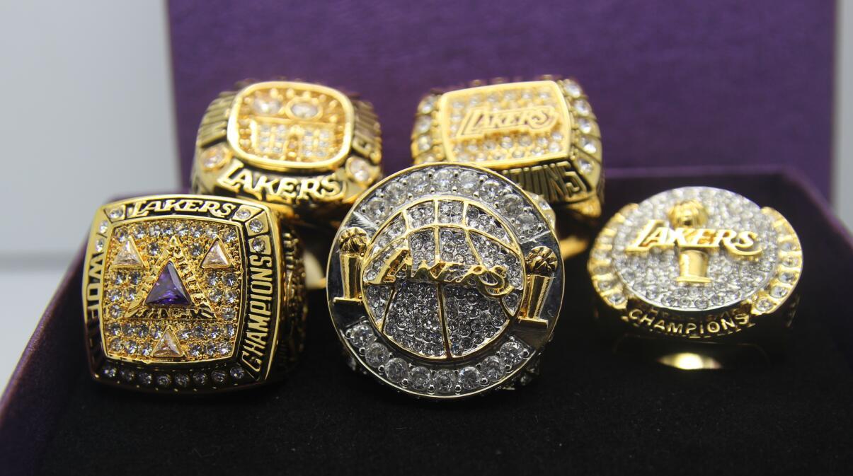 Los Angeles Lakers NBA Championship Ring Set (2000, 2001, 2002, 2009, 2010) - Premium Series - Rings For Champs, NFL rings, MLB rings, NBA rings, NHL rings, NCAA rings, Super bowl ring, Superbowl ring, Super bowl rings, Superbowl rings, Dallas Cowboys