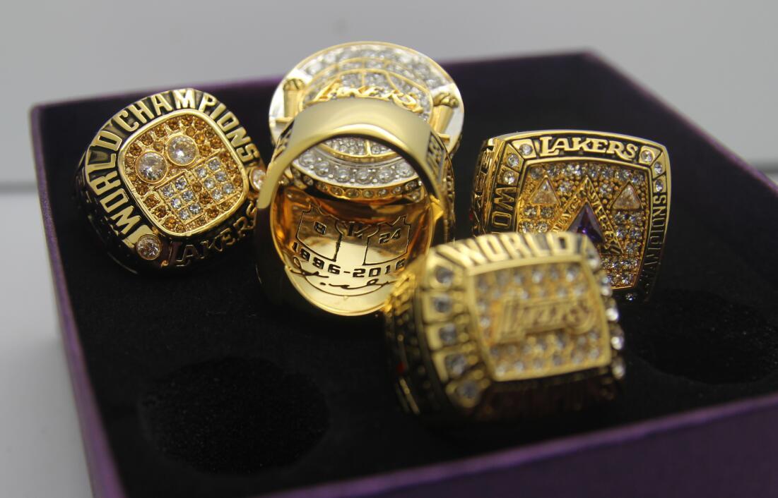 Los Angeles Lakers NBA Championship Ring Set (2000, 2001, 2002, 2009, 2010) - Premium Series - Rings For Champs, NFL rings, MLB rings, NBA rings, NHL rings, NCAA rings, Super bowl ring, Superbowl ring, Super bowl rings, Superbowl rings, Dallas Cowboys