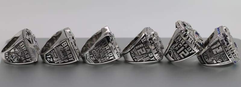 New England Patriots Super Bowl Ring Set (2002, 2004, 2005, 2015, 2017, 2019) - Premium Series - Rings For Champs, NFL rings, MLB rings, NBA rings, NHL rings, NCAA rings, Super bowl ring, Superbowl ring, Super bowl rings, Superbowl rings, Dallas Cowboys