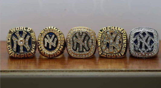 New York Yankees World Series Ring Set (1996, 1998, 1999, 2000, 2009) - Premium Series - Rings For Champs, NFL rings, MLB rings, NBA rings, NHL rings, NCAA rings, Super bowl ring, Superbowl ring, Super bowl rings, Superbowl rings, Dallas Cowboys