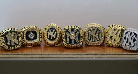 New York Yankees World Series Ring Set of 7 (1977, 1978, 1996, 1998, 1999, 2000, 2009) - Premium Series - Rings For Champs, NFL rings, MLB rings, NBA rings, NHL rings, NCAA rings, Super bowl ring, Superbowl ring, Super bowl rings, Superbowl rings, Dallas Cowboys