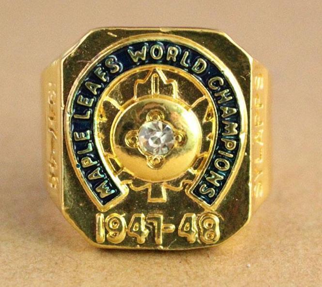 Toronto Maple Leafs Stanley Cup Ring (1947 - 1948) - Rings For Champs, NFL rings, MLB rings, NBA rings, NHL rings, NCAA rings, Super bowl ring, Superbowl ring, Super bowl rings, Superbowl rings, Dallas Cowboys